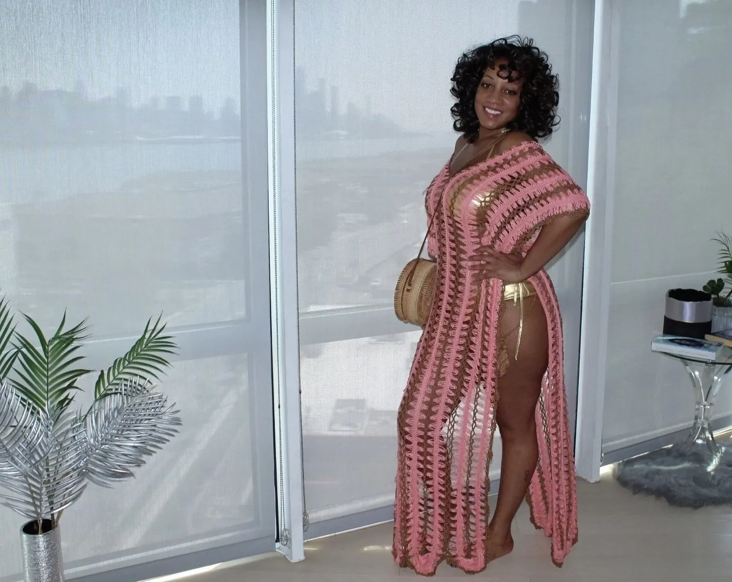 Cover Me Crochet Coverup ***PEACH & WHITE AVAILABLE IN PLUS!***