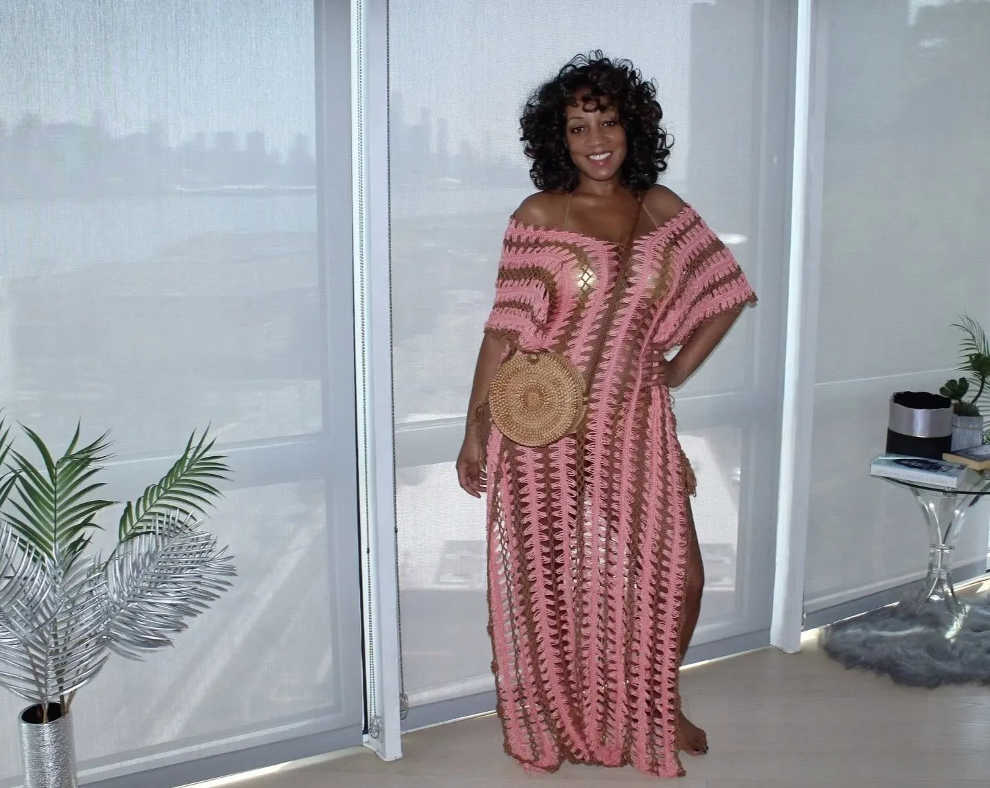 Cover Me Crochet Coverup ***PEACH & WHITE AVAILABLE IN PLUS!***