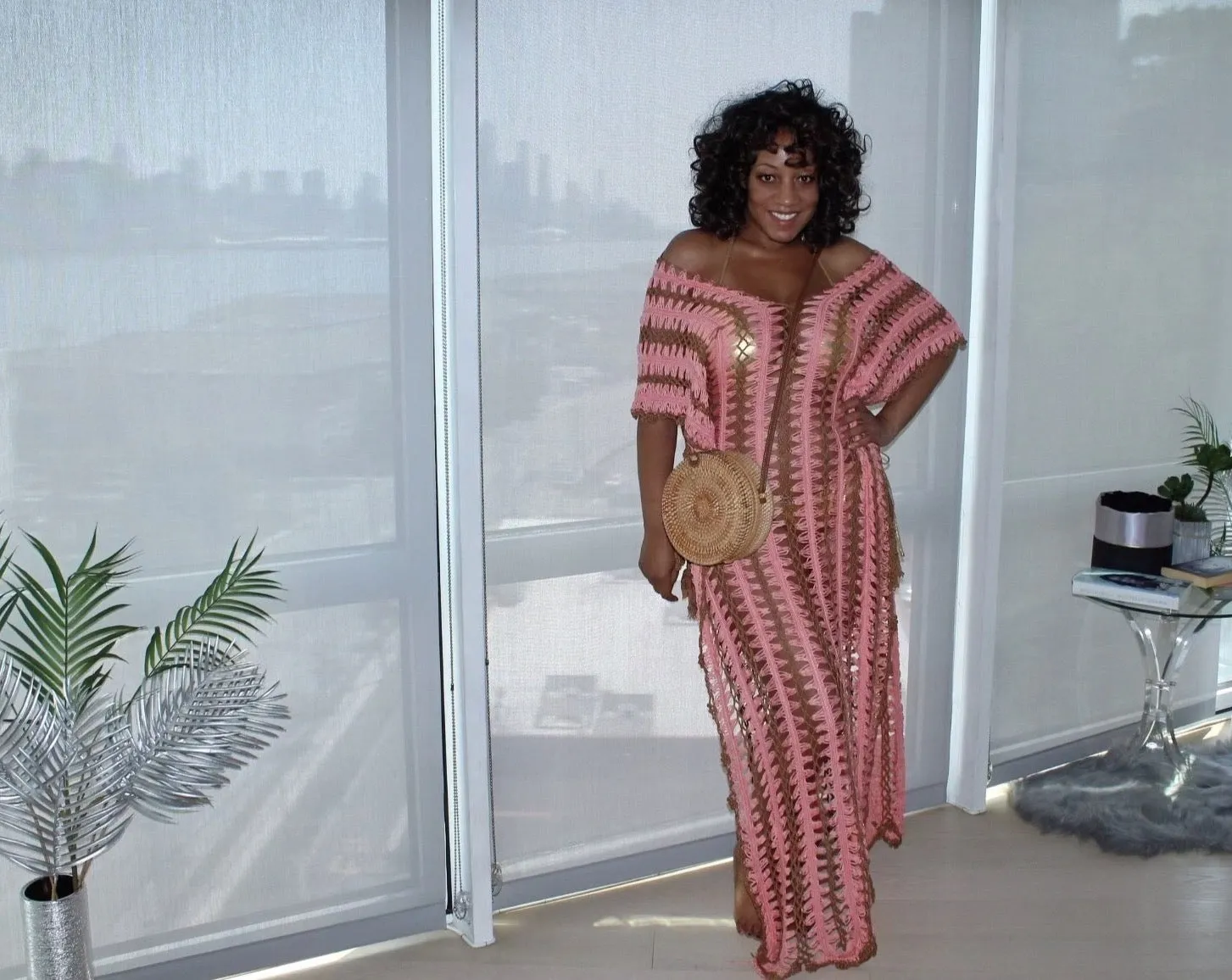 Cover Me Crochet Coverup ***PEACH & WHITE AVAILABLE IN PLUS!***