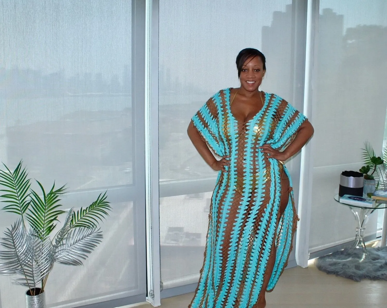 Cover Me Crochet Coverup ***PEACH & WHITE AVAILABLE IN PLUS!***
