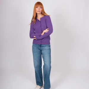 Crew Cardigan - Grape