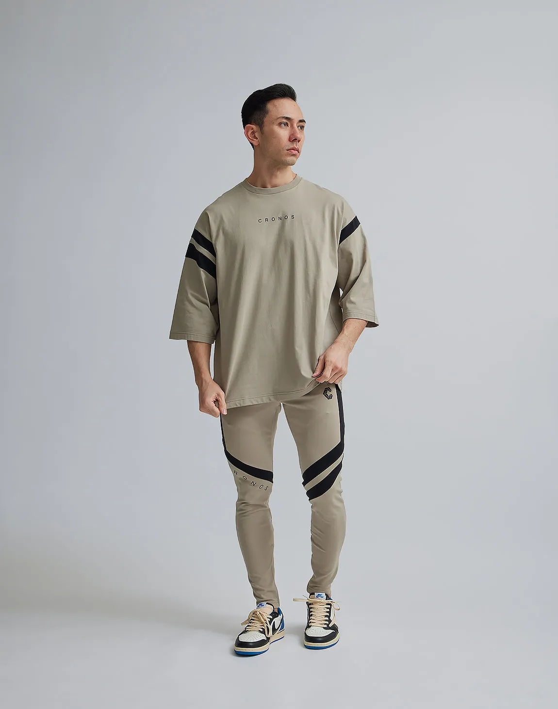 CRONOS LINE OVERSIZE T-SHIRTS【BEIGE】