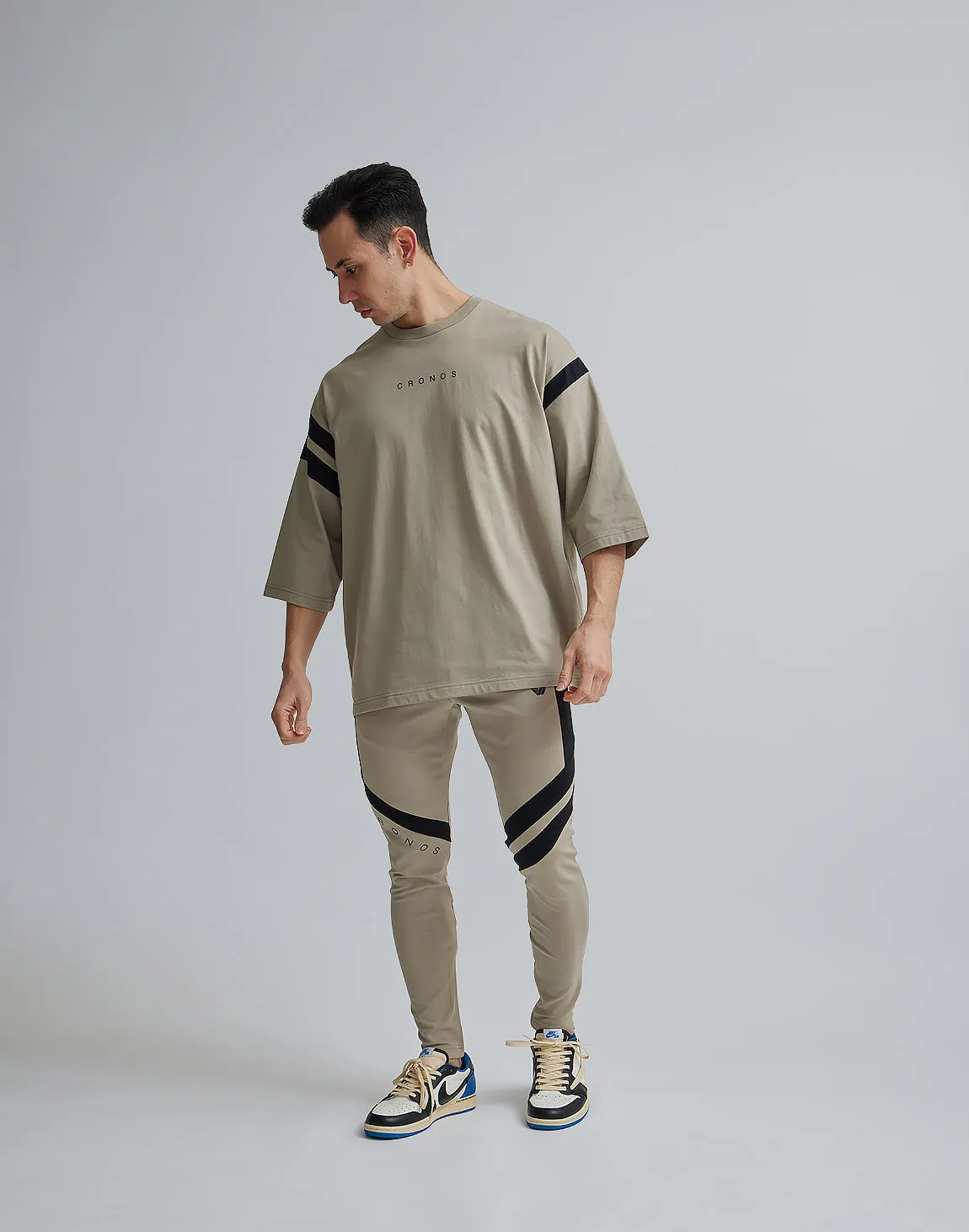 CRONOS LINE OVERSIZE T-SHIRTS【BEIGE】