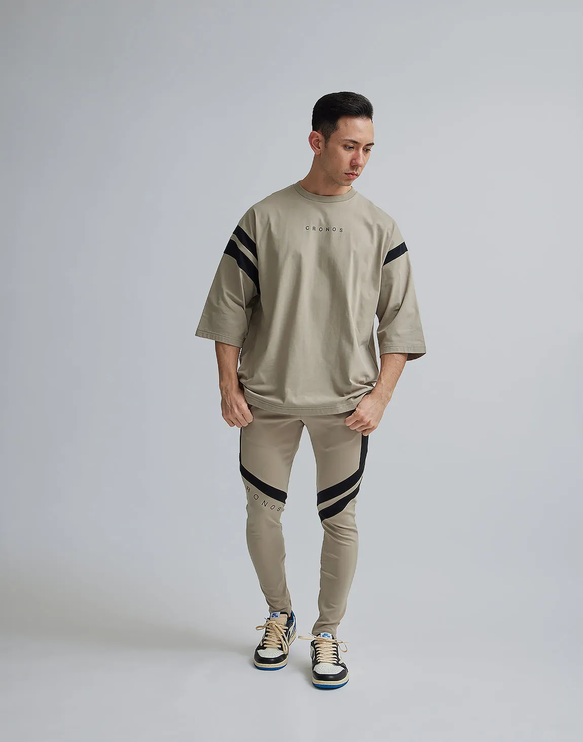 CRONOS LINE OVERSIZE T-SHIRTS【BEIGE】