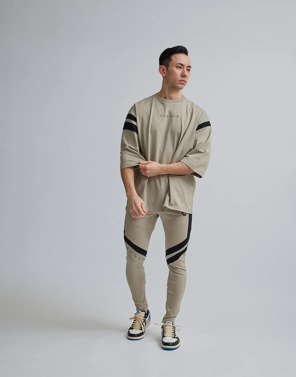 CRONOS LINE OVERSIZE T-SHIRTS【BEIGE】
