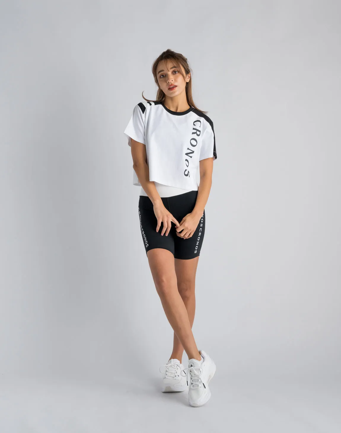 CRONOS WOMEN SWITCHED T-SHIRTS【WHITE】