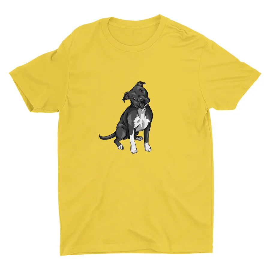 Cute Pitbull Dog  Cotton Tee