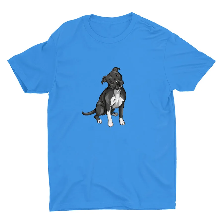 Cute Pitbull Dog  Cotton Tee