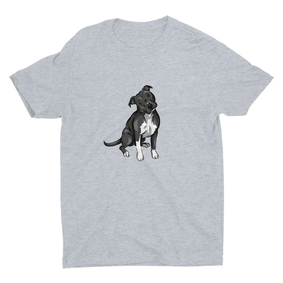Cute Pitbull Dog  Cotton Tee