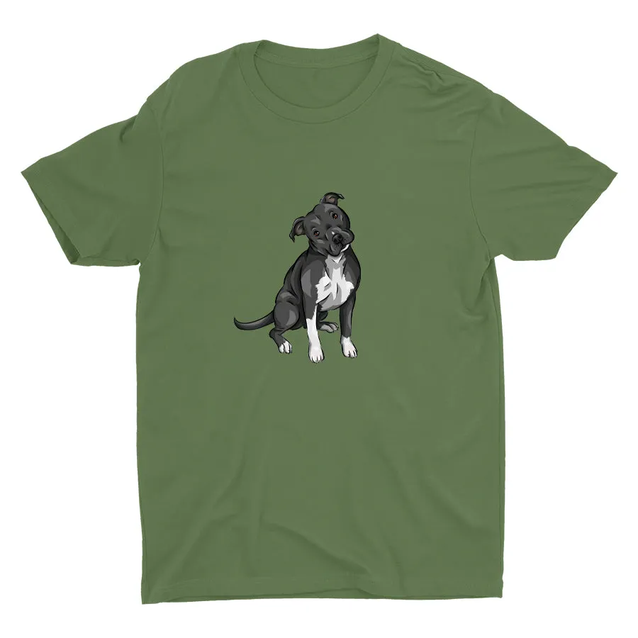 Cute Pitbull Dog  Cotton Tee