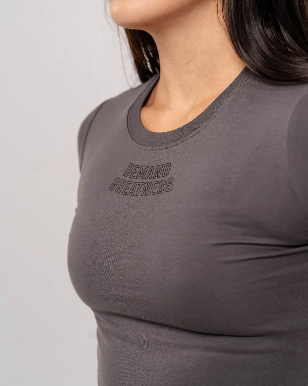 Demand Greatness True-Fit Women's Meet Shirt - IPF Approved - Shadow Stone Grey
