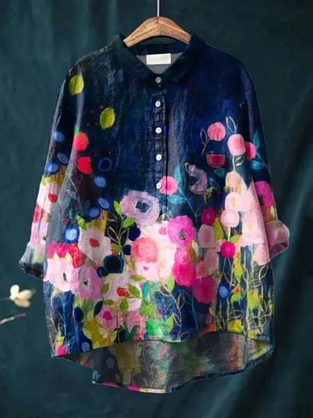 Donna™ | Tummy covering floral shirt