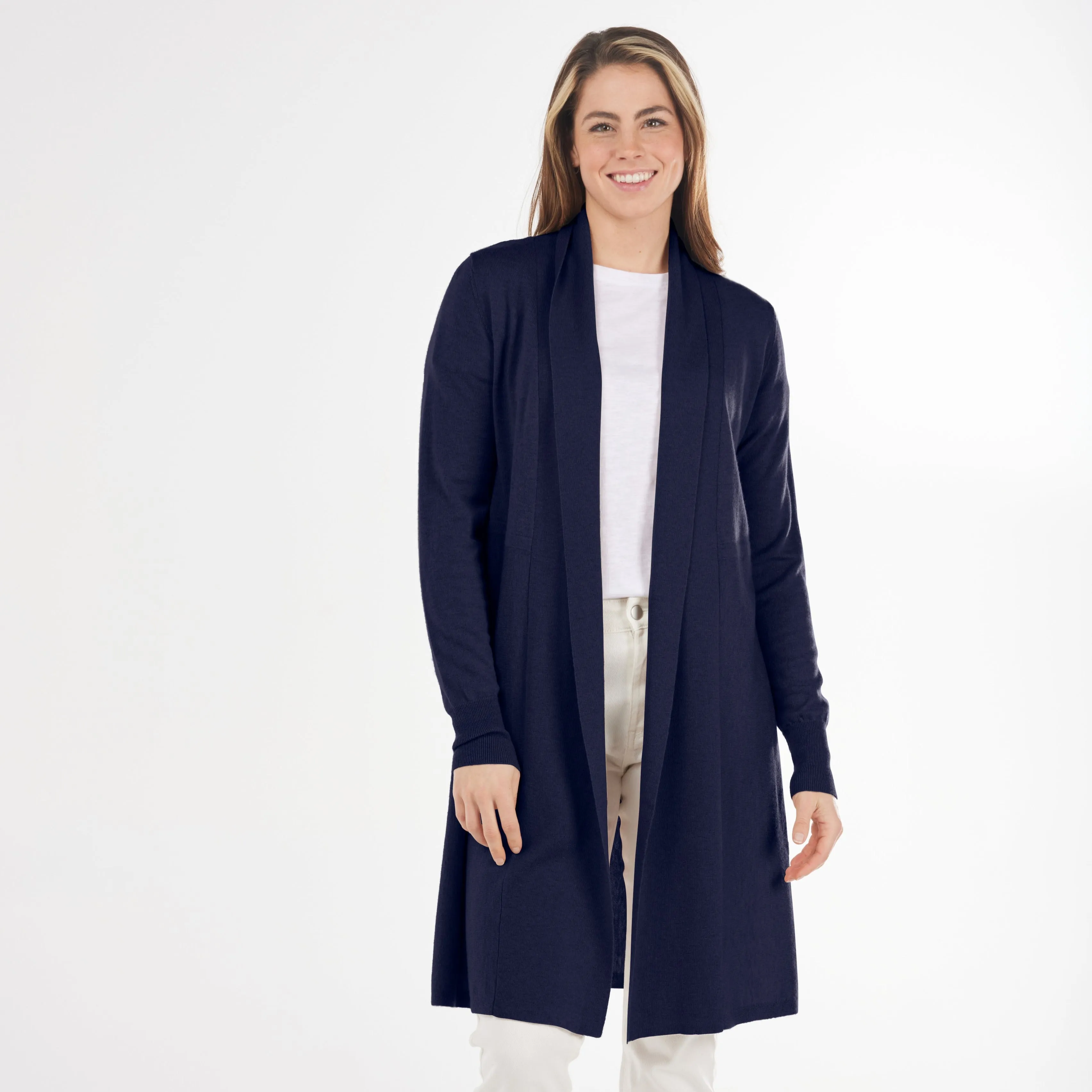 Edge To Edge Cardigan - Navy