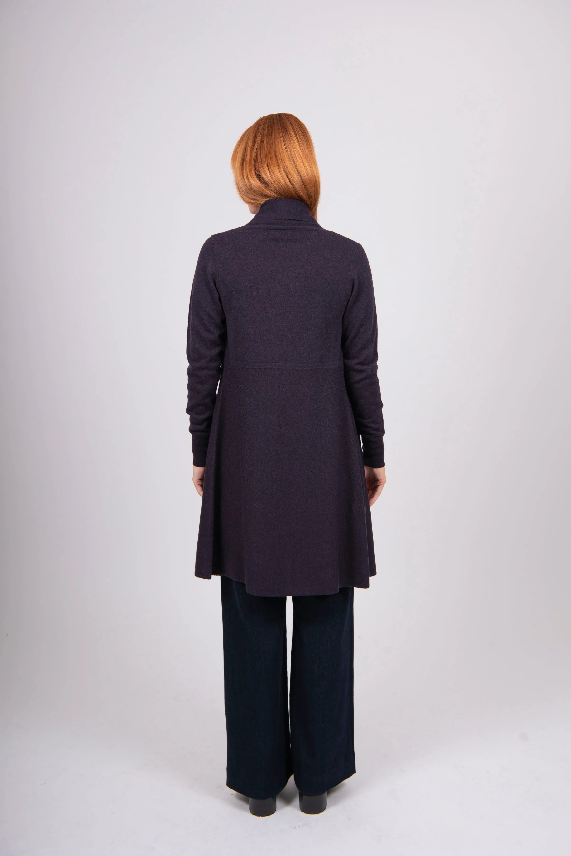 Edge To Edge Cardigan - Plum