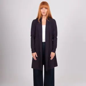 Edge To Edge Cardigan - Plum