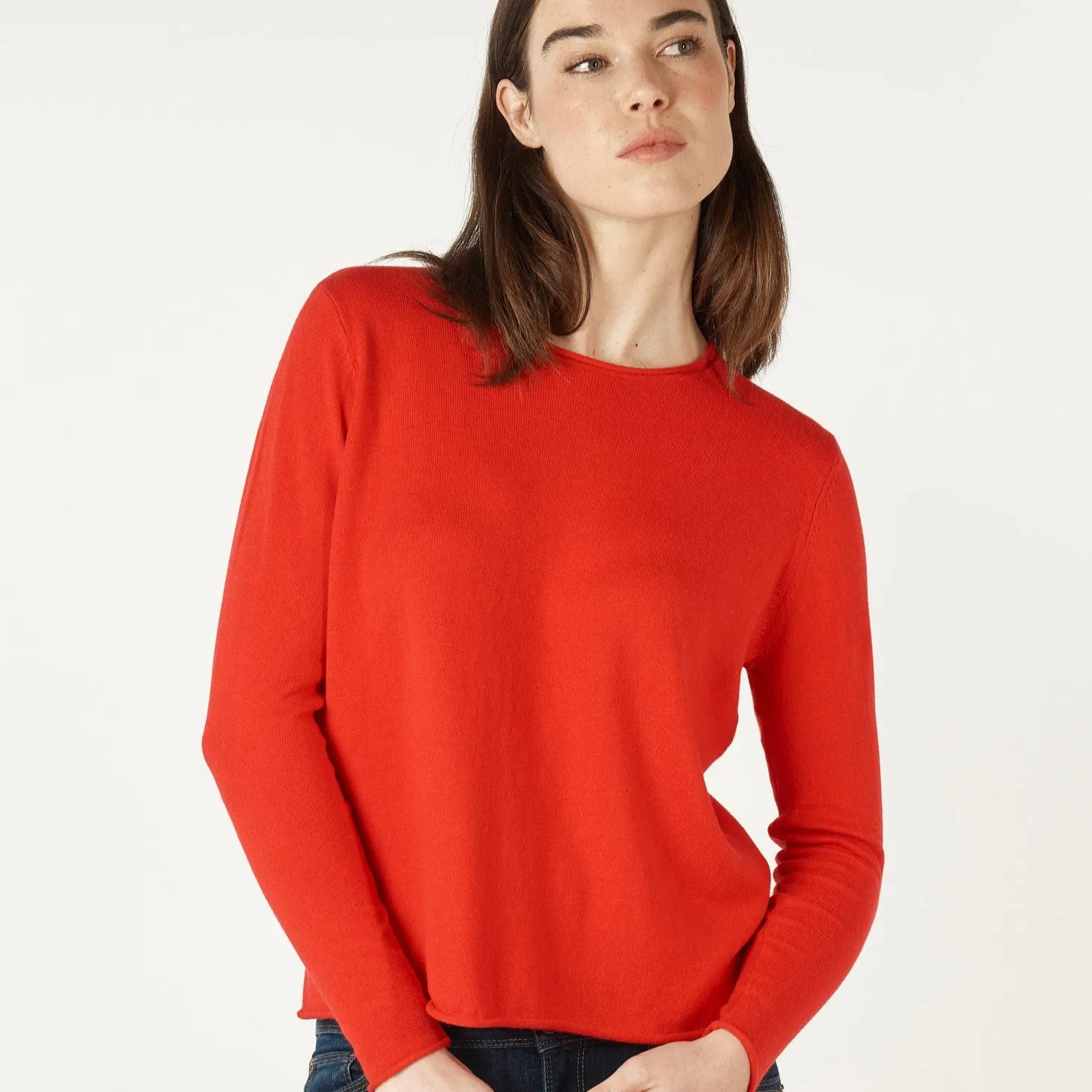 Essential Crew Jumper - Rouge
