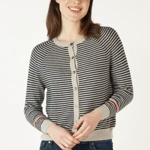 Essential Stripe Cardigan - Marl