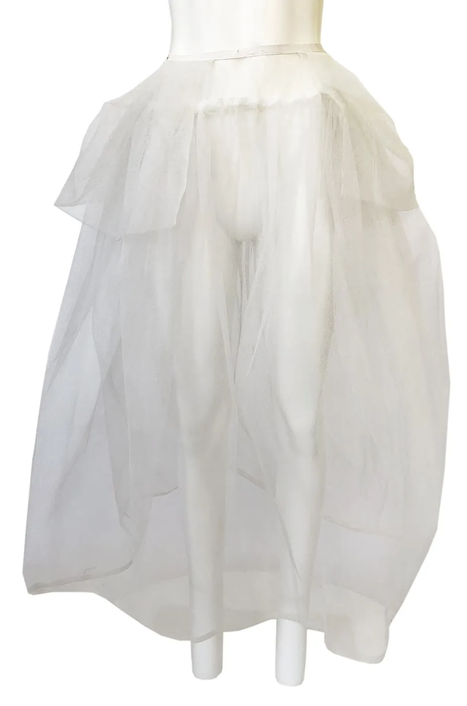 Extraordinary 1940s Dusky Pink Silk Draped Skirts Halter Dress w Crinoline