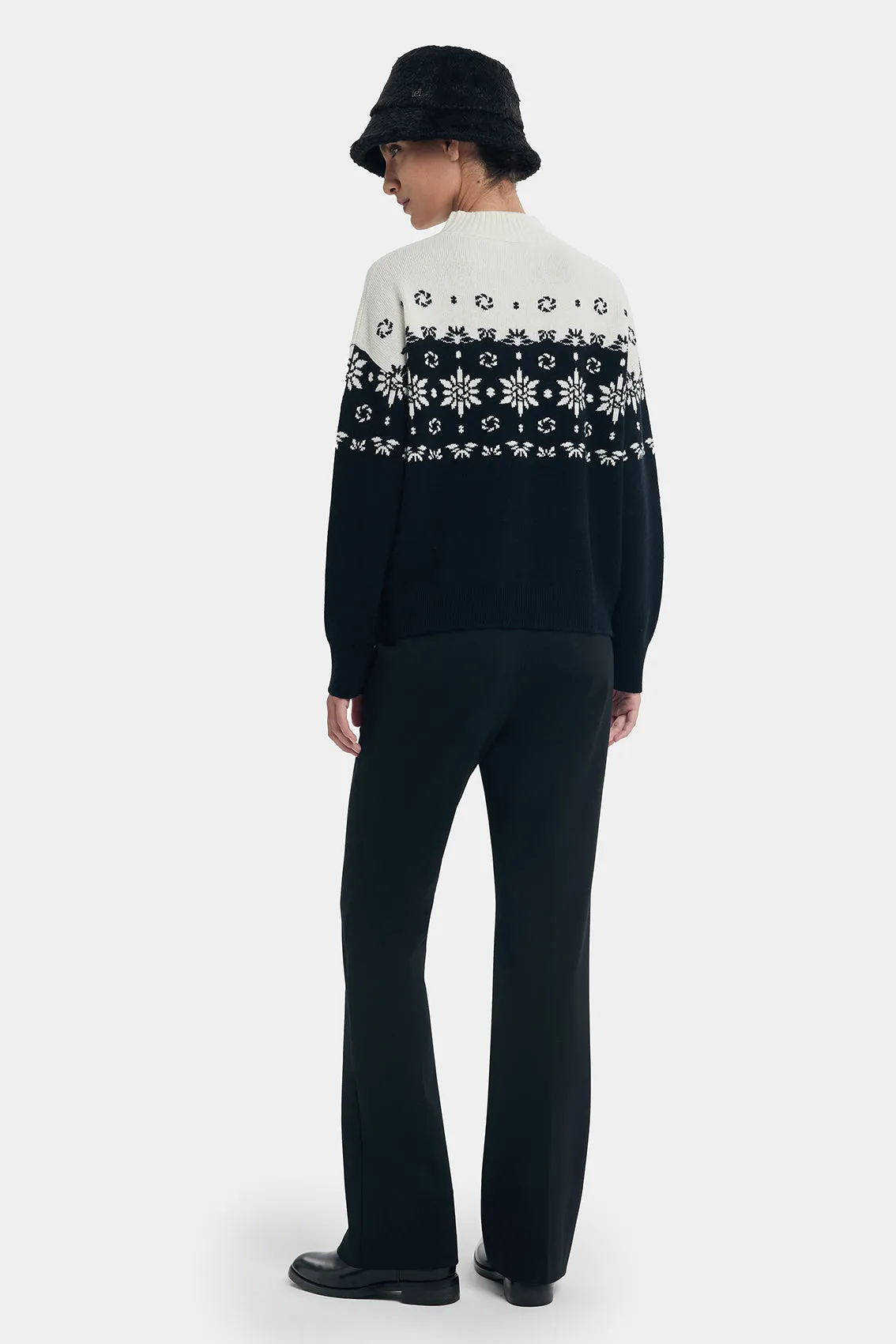 F/F KNIT L/S TOP MOCK NECK