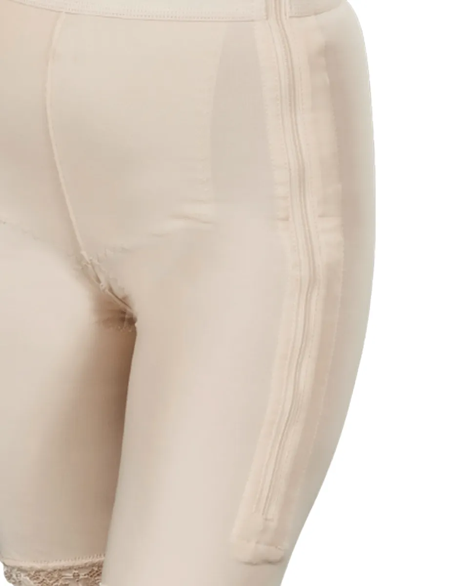 Final Sale Clearance Caromed Sculptures Above the Knee Girdle - Beige / Black