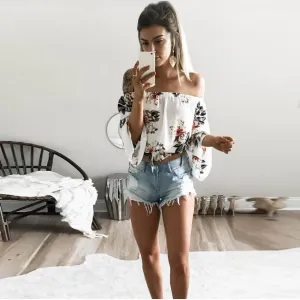 Flower Off-Shoulder
