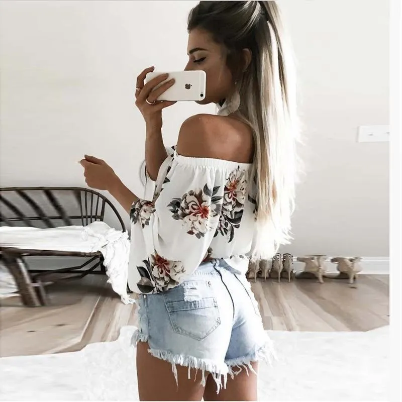 Flower Off-Shoulder