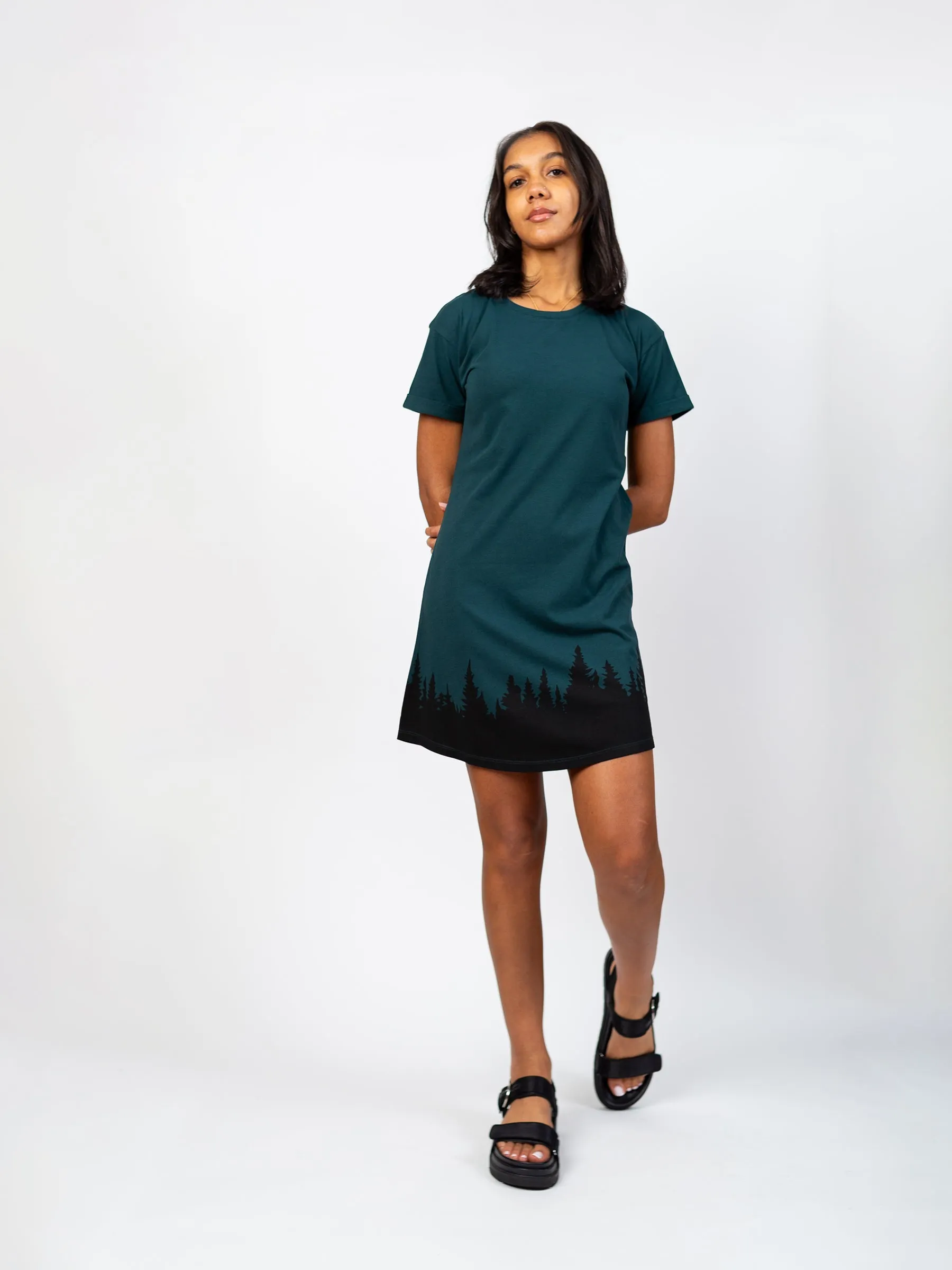 Forest Flow T-Shirt Dress