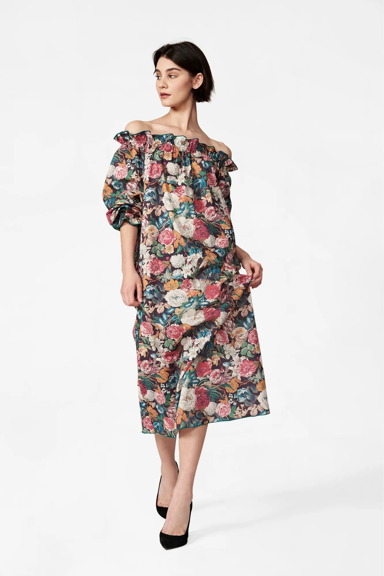 Grace Dark Floral Dress
