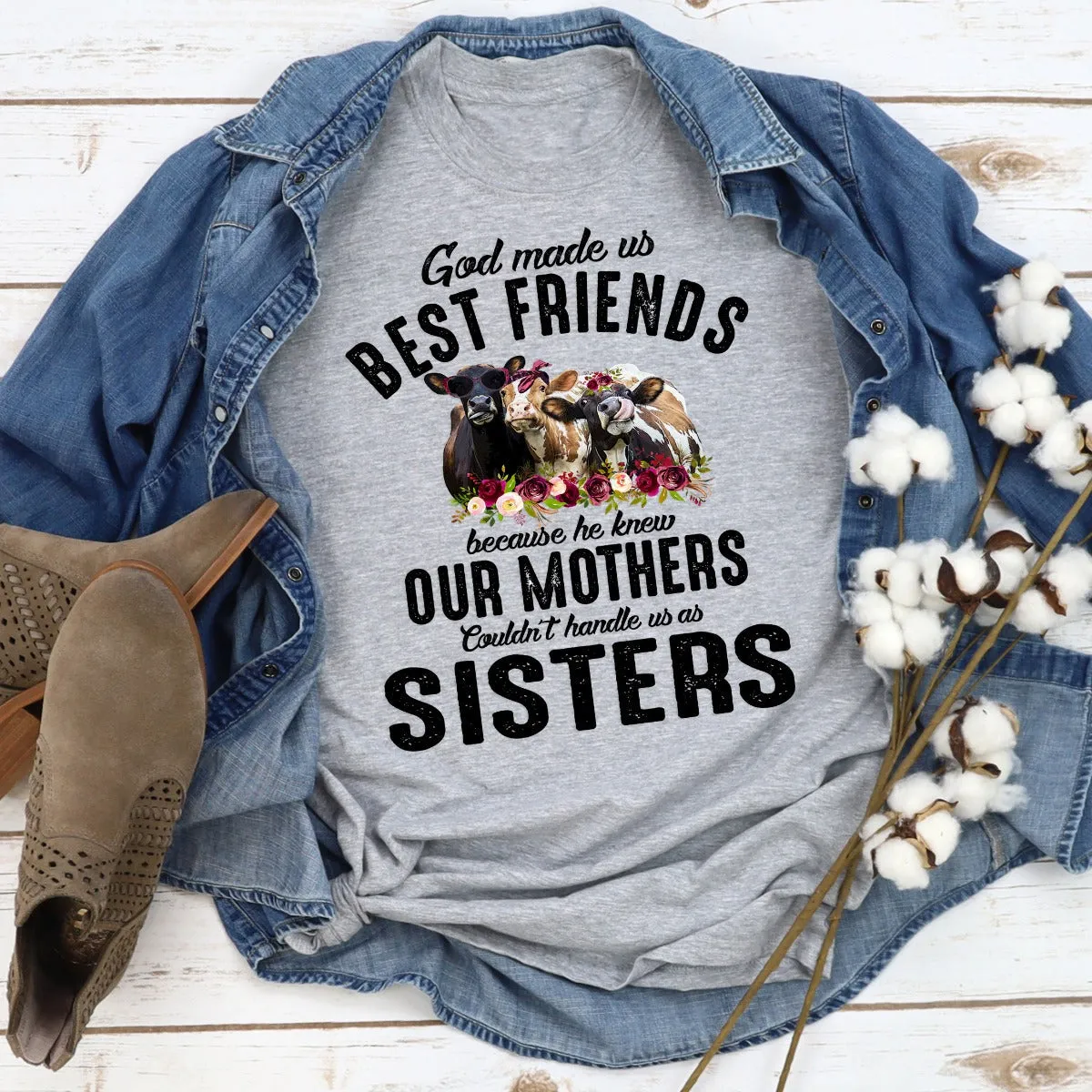 Graphic T-Shirts God Made Us Best Friends