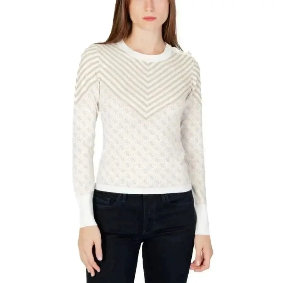 Guess Women's White Knit Sweater