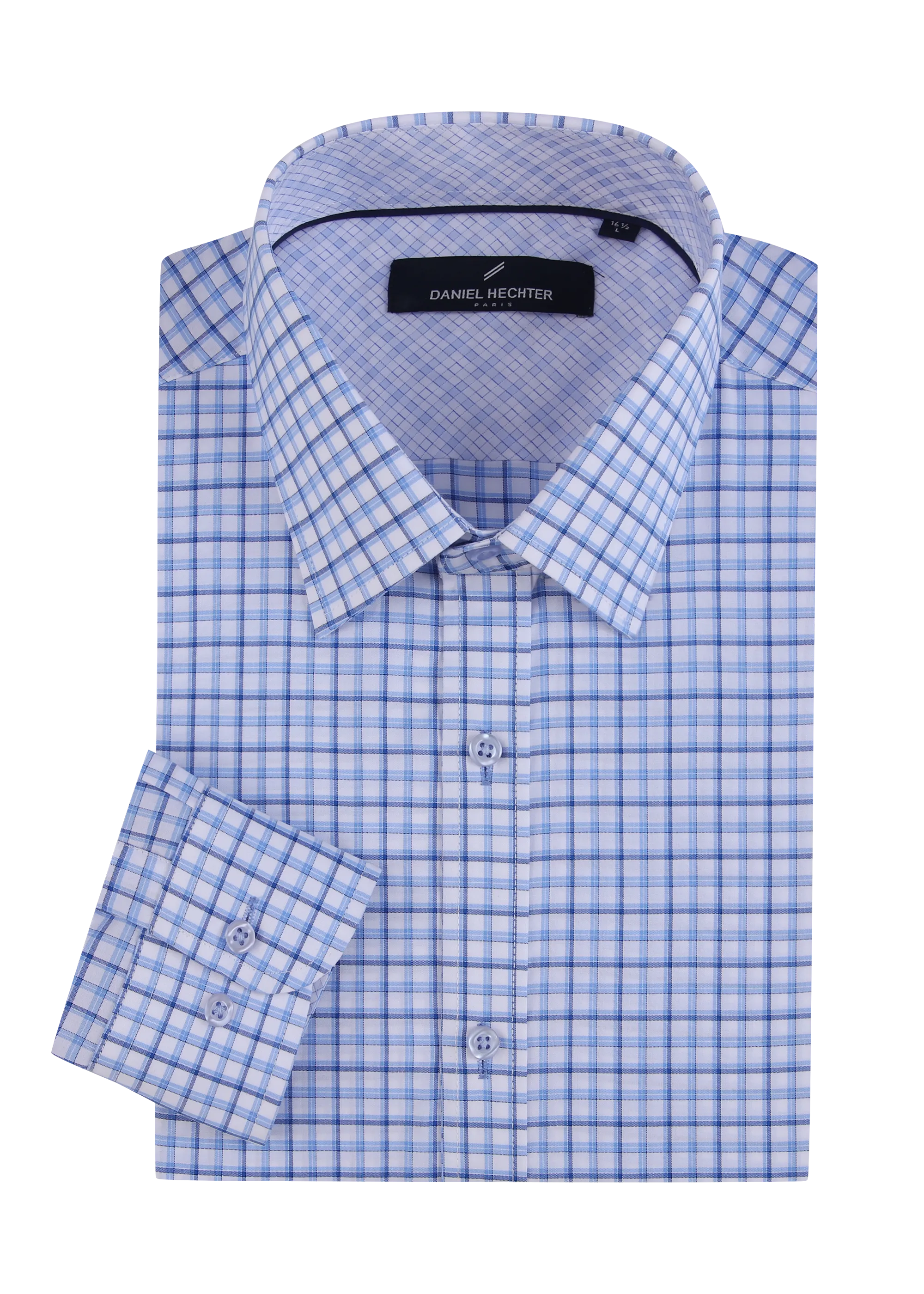 Hechter Paris Gingham Slim Fit Dress Shirt