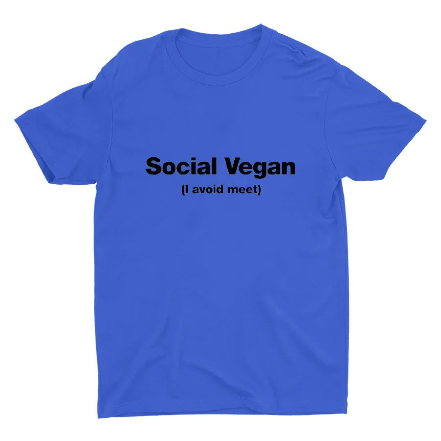 I avoid"meet" printed T-shirt