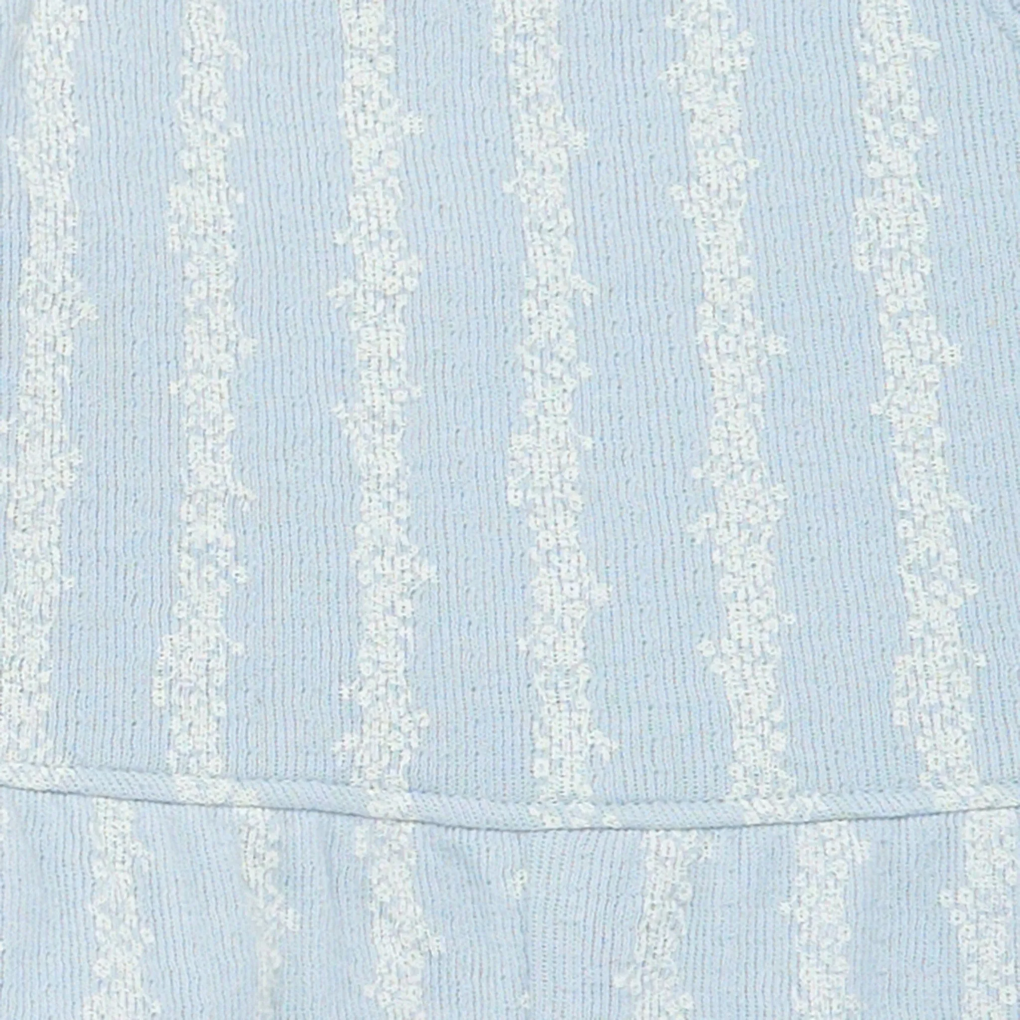 Infant & Toddler Girls Light Blue Mini Flower Stripe Ruffle Romper