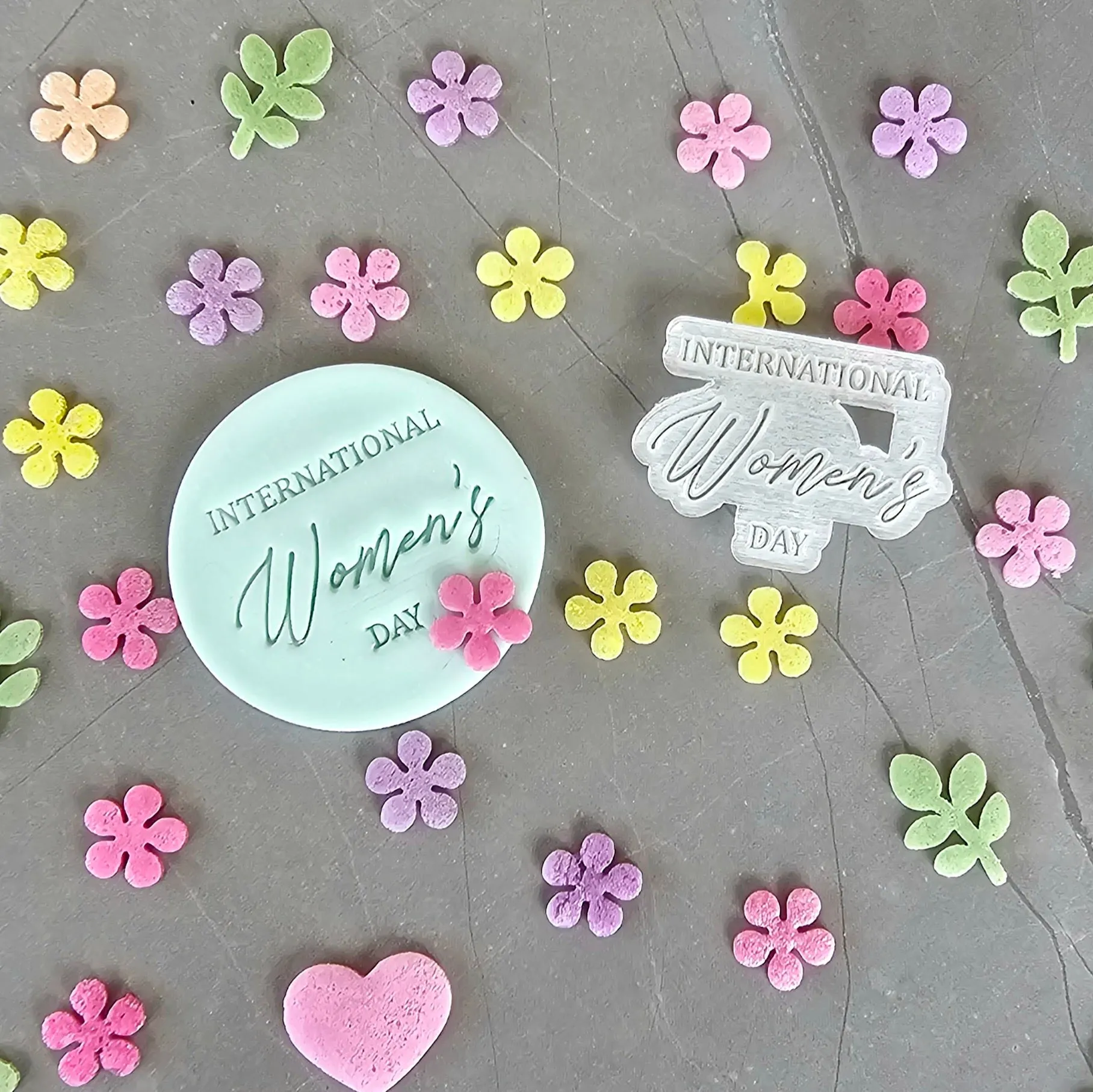 International Women's Day Fondant Stamp