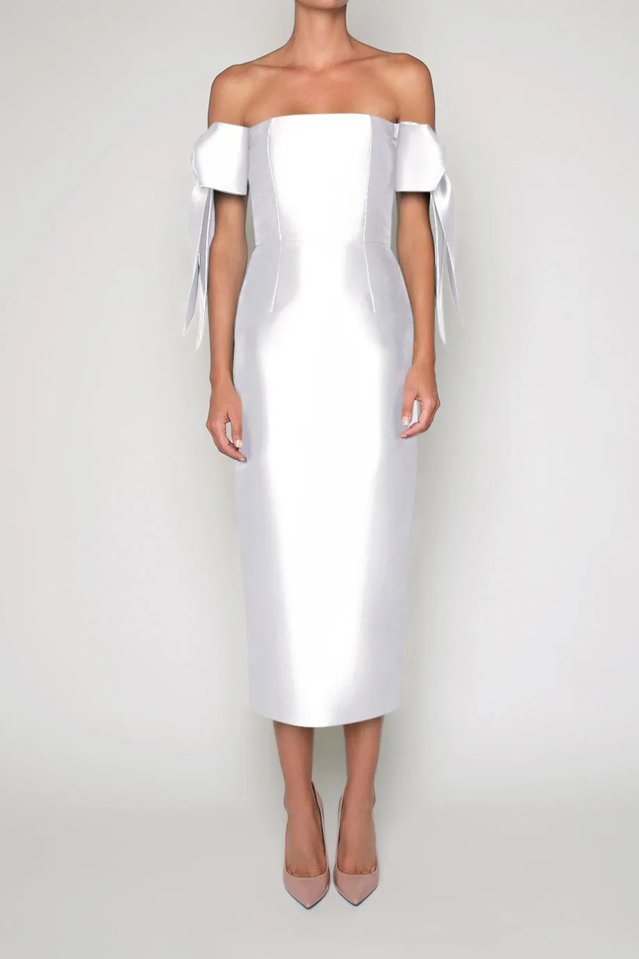 Isabella Silk and Wool Midi Dress