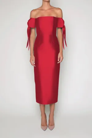 Isabella Silk and Wool Midi Dress