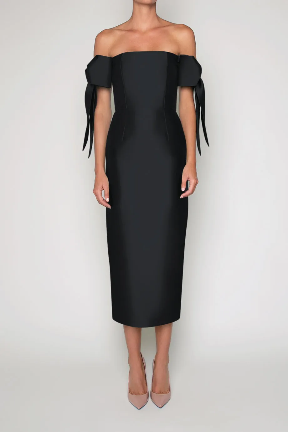 Isabella Silk and Wool Midi Dress