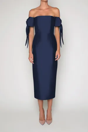 Isabella Silk and Wool Midi Dress