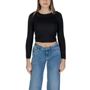 Jacqueline De Yong Black Round Neck Sweater for Women