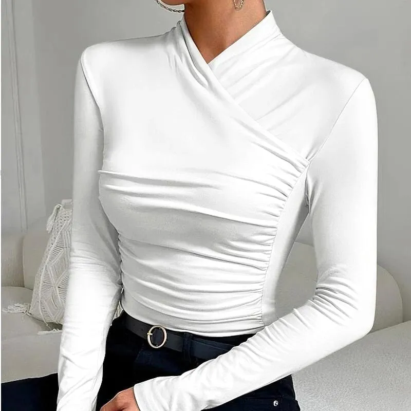 JANE - Timeless Cross-Neck Elegance Top