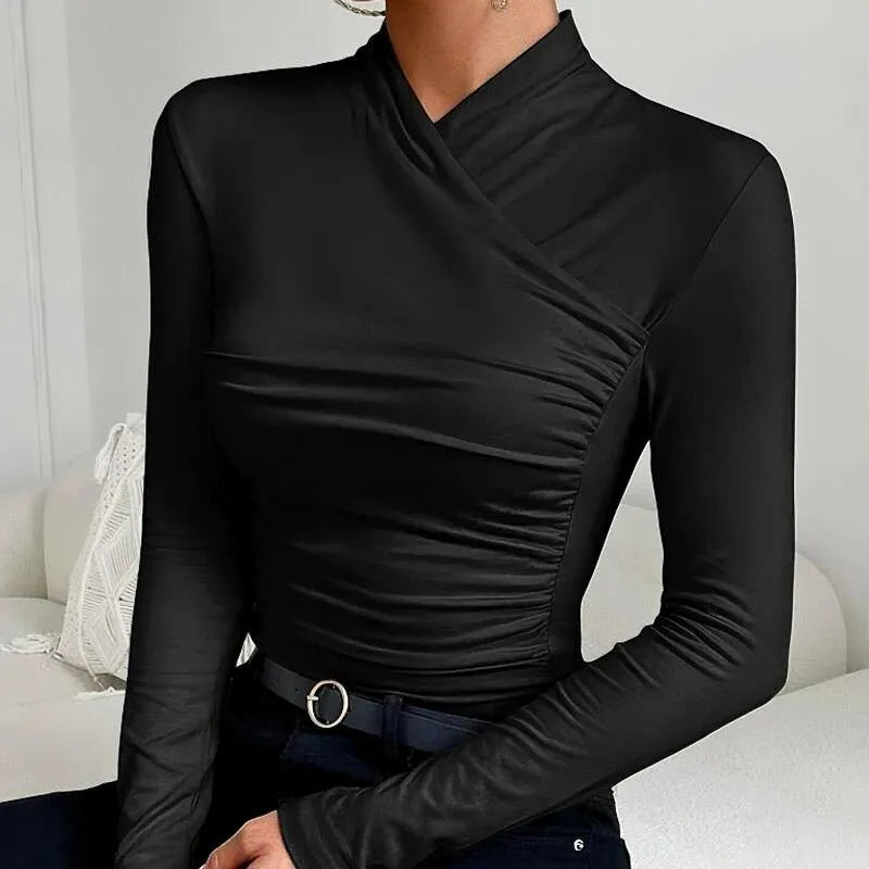 JANE - Timeless Cross-Neck Elegance Top