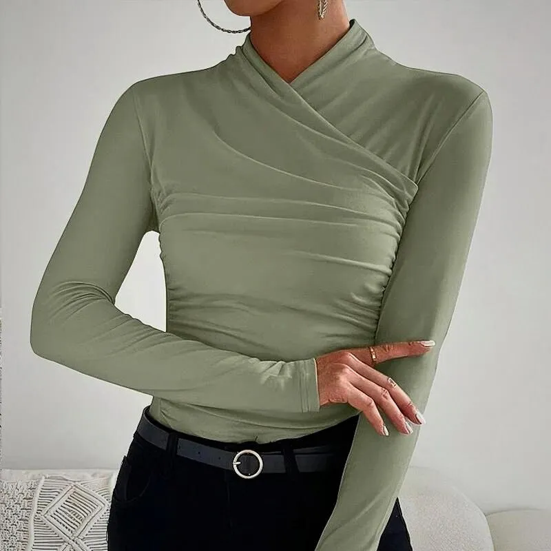 JANE - Timeless Cross-Neck Elegance Top