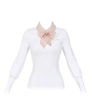 J.Jane Tweed Scarf T-shirt - Beige