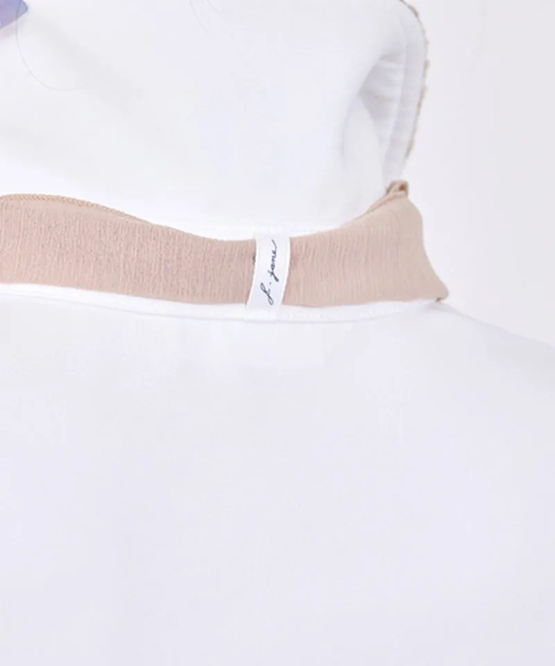 J.Jane Tweed Scarf T-shirt - Beige