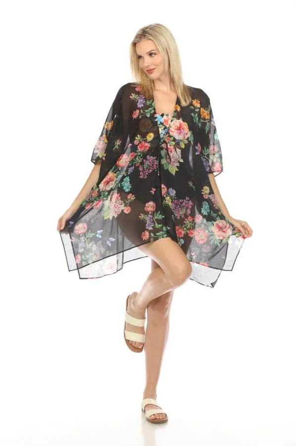 Johnny Was Black Butterfly Kimono CSW3723-M