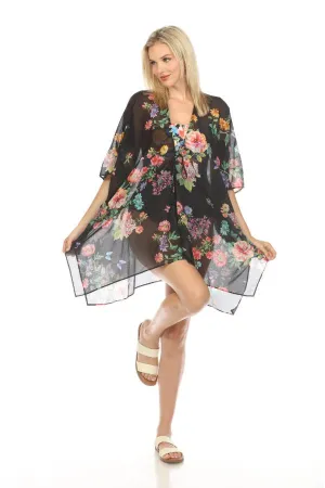 Johnny Was Black Butterfly Kimono CSW3723-M