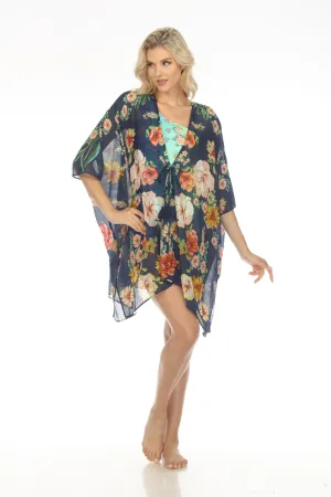 Johnny Was Mia Floral Short Swim Cover-Up Kimono Boho Chic CSW3822BH