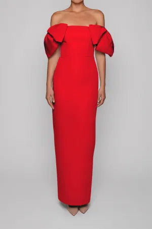 Josephine Silk Faille Column Gown