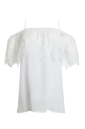 Julia Lace Silk Off The Shoulder Top