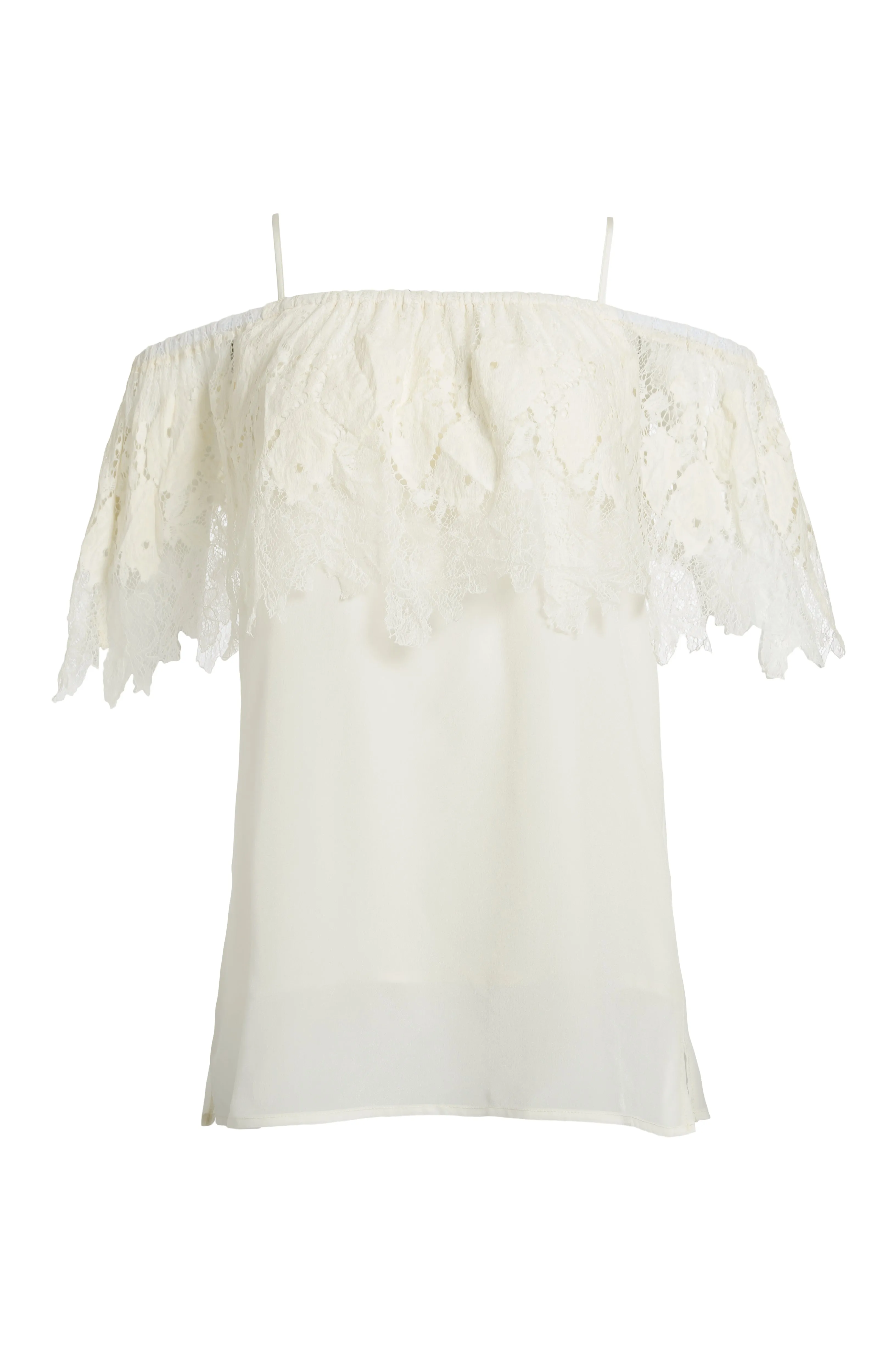 Julia Lace Silk Off The Shoulder Top